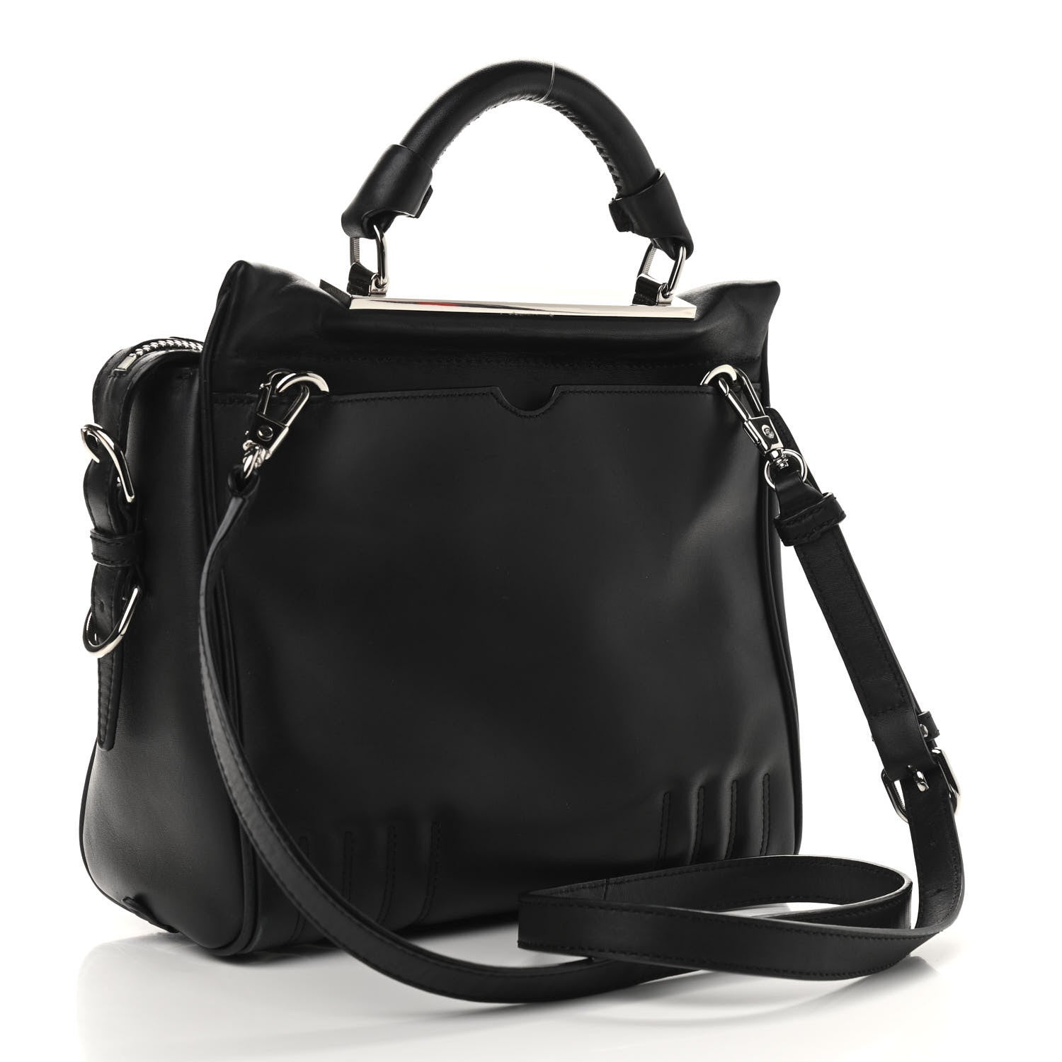 3.1 Phillip Lim Calfskin Small Ryder Satchel Black 2 of 9