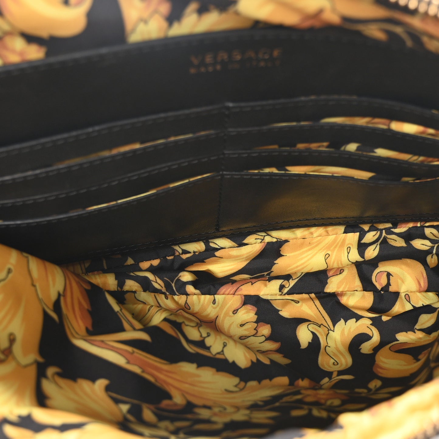 Vitello Palazzo Medusa Wristlet Clutch Bag Black
