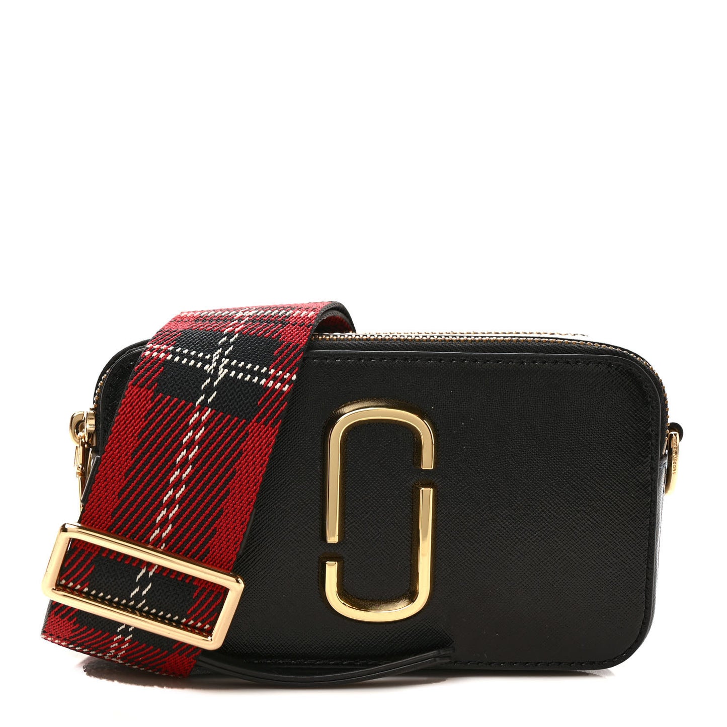 Saffiano Snapshot Camera Bag Black White Multicolor