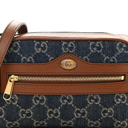 Gucci New Denim GG Monogram Dollar Calfskin Mini Ophidia Shoulder Bag Blue Tea Cuir Epilog 8 of 9