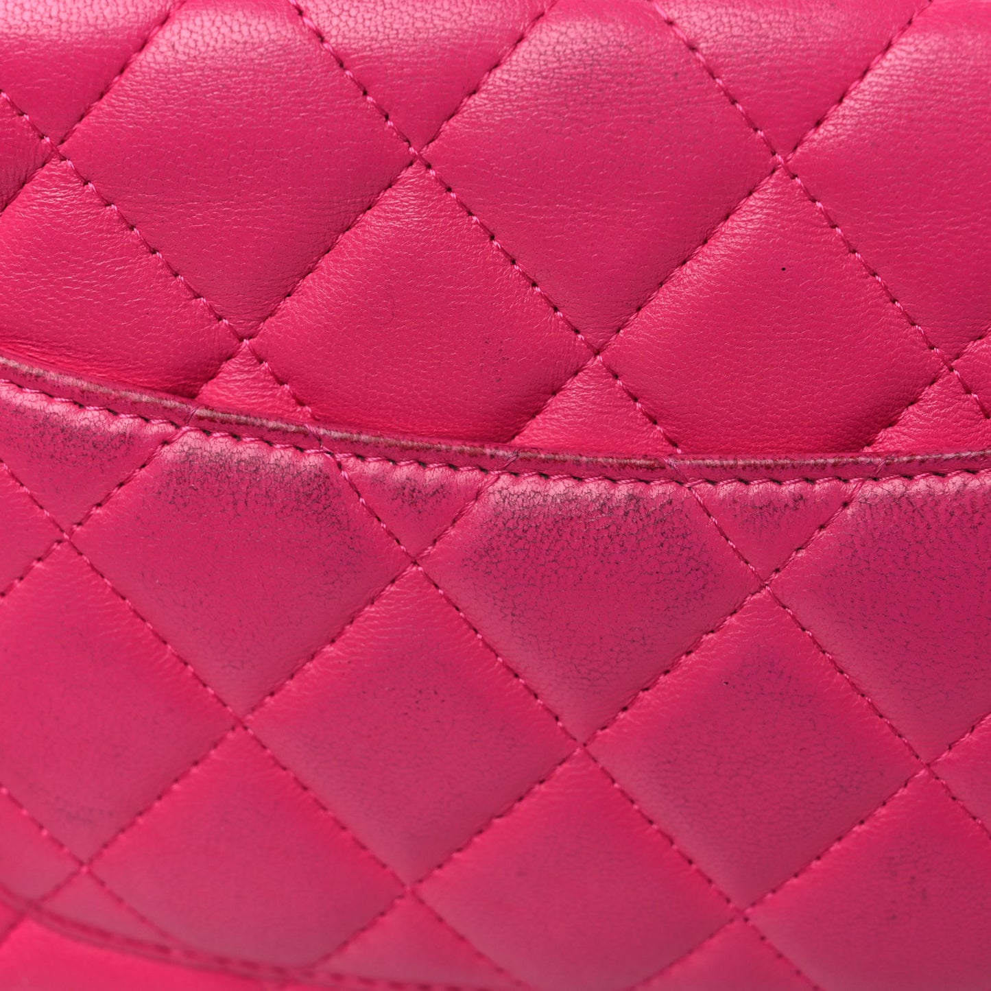 Lambskin Quilted Wallet on Chain WOC Pink