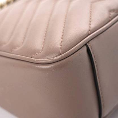 Gucci Calfskin Matelasse Small GG Marmont Shoulder Bag Porcelain Rose 7 of 17