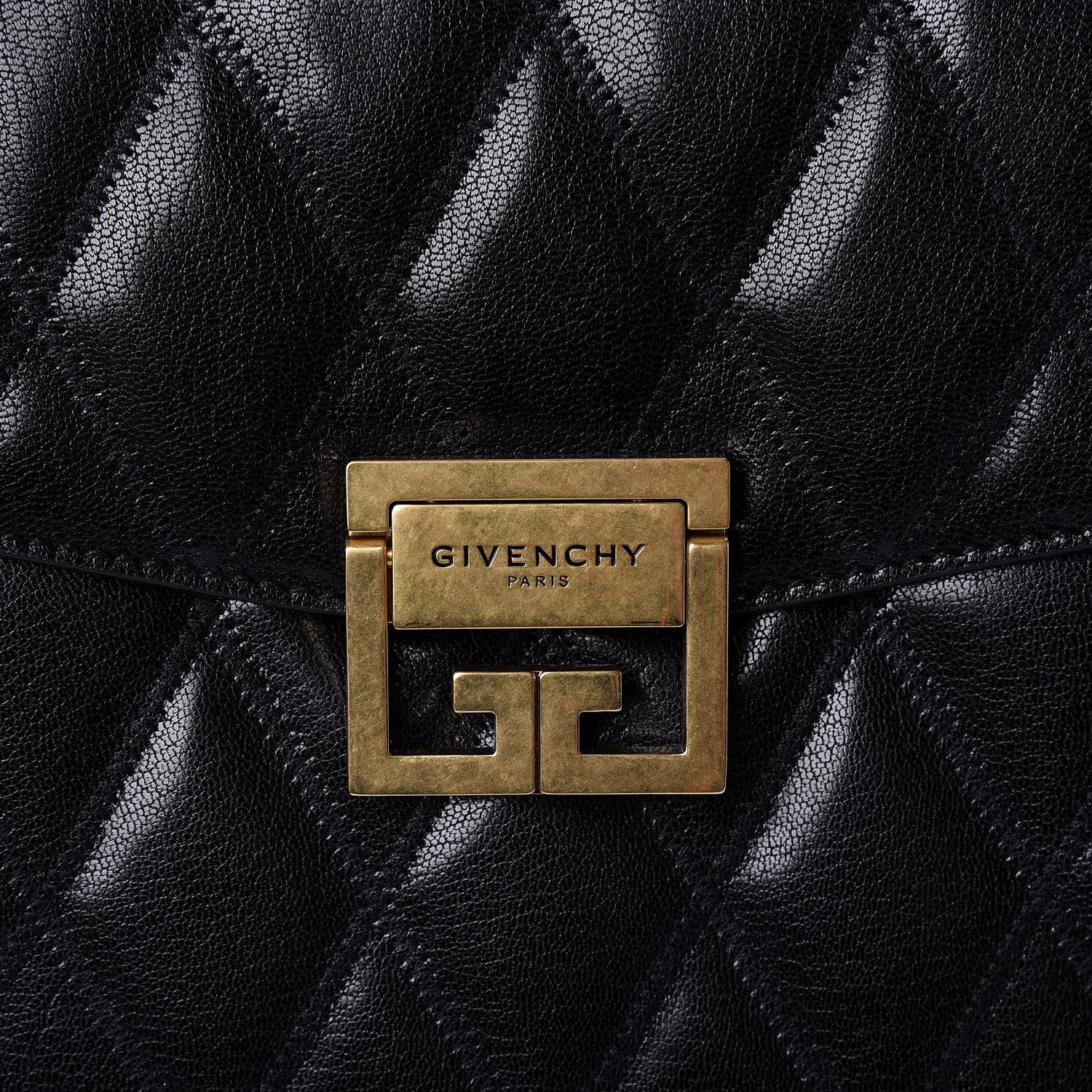 Givenchy Goatskin Quilted Medium GV3 Shoulder Bag Black 9 of 9