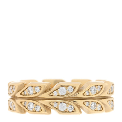Tiffany 18K Yellow Gold Diamond Victoria Vine Band Ring 53 6.25 3 of 5