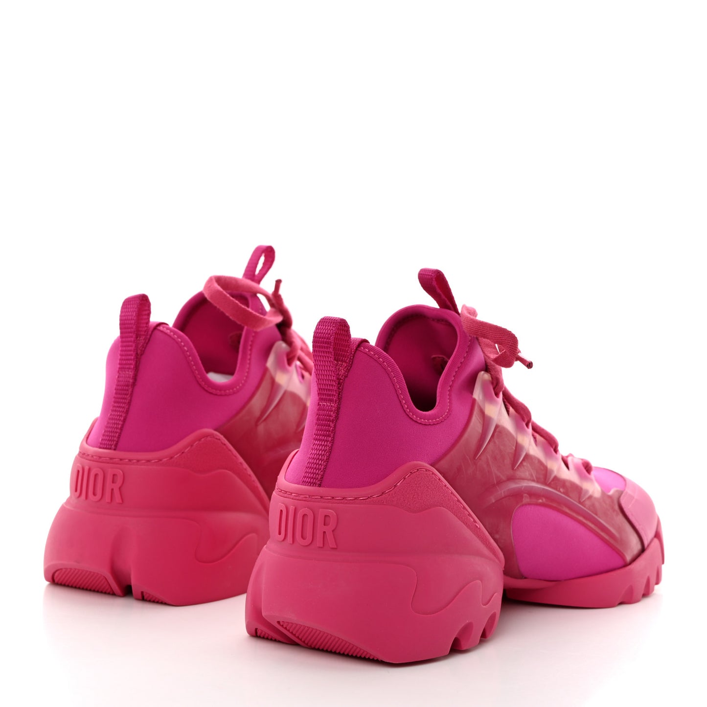 Neoprene Rubber Womens D-Connect Sneakers 37.5 Fuchsia