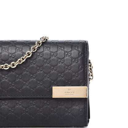 Gucci Soft Microguccissima Dice Chain Wallet Black 9 of 9