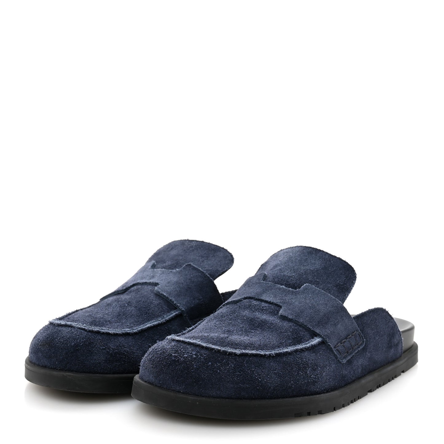 Suede Calfskin Mens Go Mules 43 Bleu Celeste