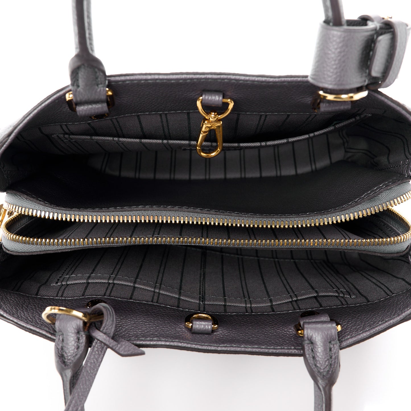 LOUIS VUITTON Empreinte Studded Montaigne BB Gris Silver