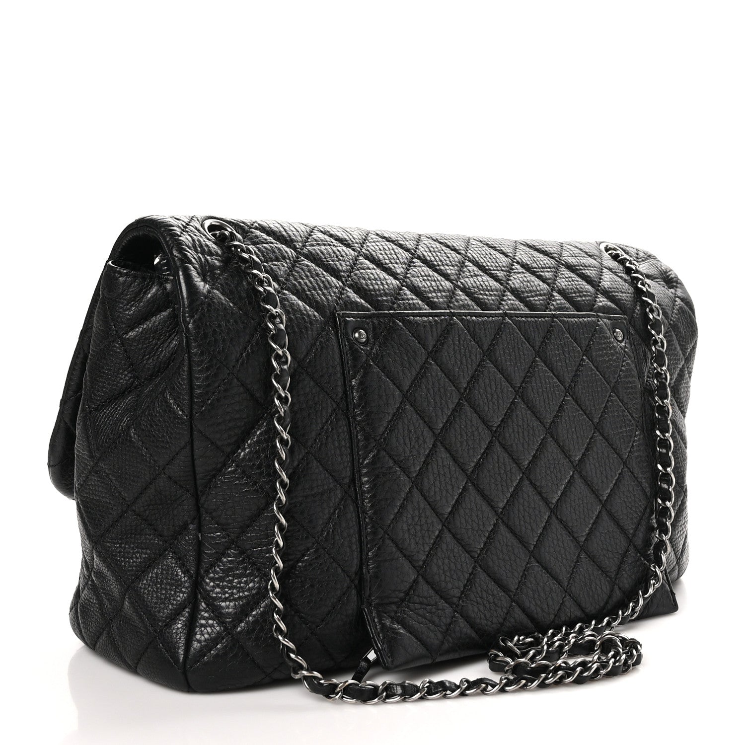 Chanel Calfskin Quilted Small XXL Travel Flap Bag Black 3 of 10