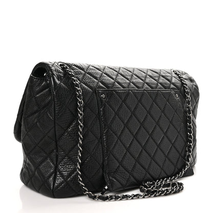 Chanel Calfskin Quilted Small XXL Travel Flap Bag Black 3 of 10