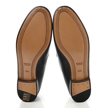 Gucci Lambskin Womens Brixton Horsebit Loafers 38.5 Black 5 of 8