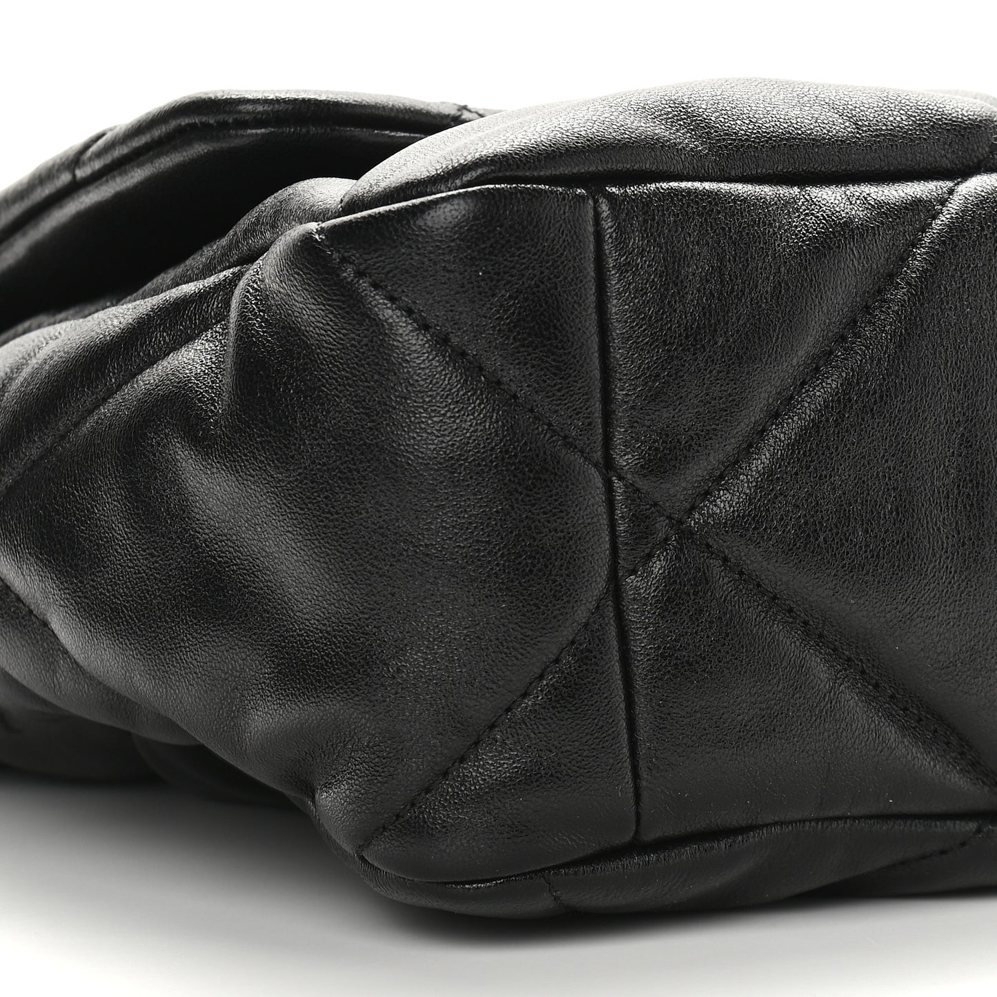 Lambskin Quilted Large Chanel 19 Flap Black