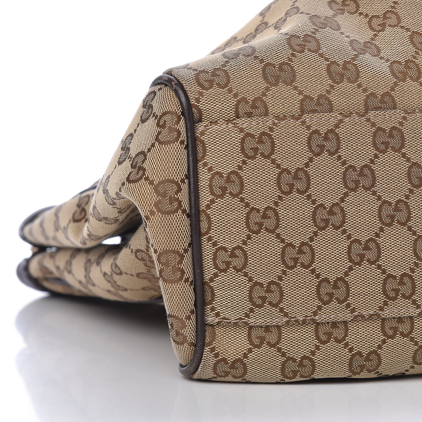Monogram Dollar Calfskin Large Sukey Tote Beige Ebony Testa di Moro