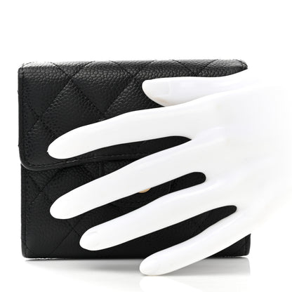Chanel Caviar Quilted Compact Flap Wallet Black 2 of 10