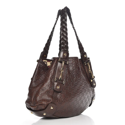 Gucci Guccissima Small Pelham Shoulder Bag Chocolate 3 of 9