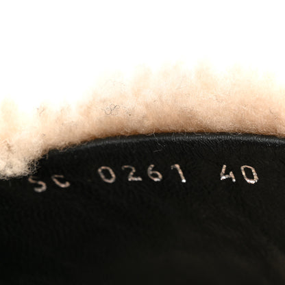 Louis Vuitton Shearling Paseo Sandals 40 Black 9 of 11