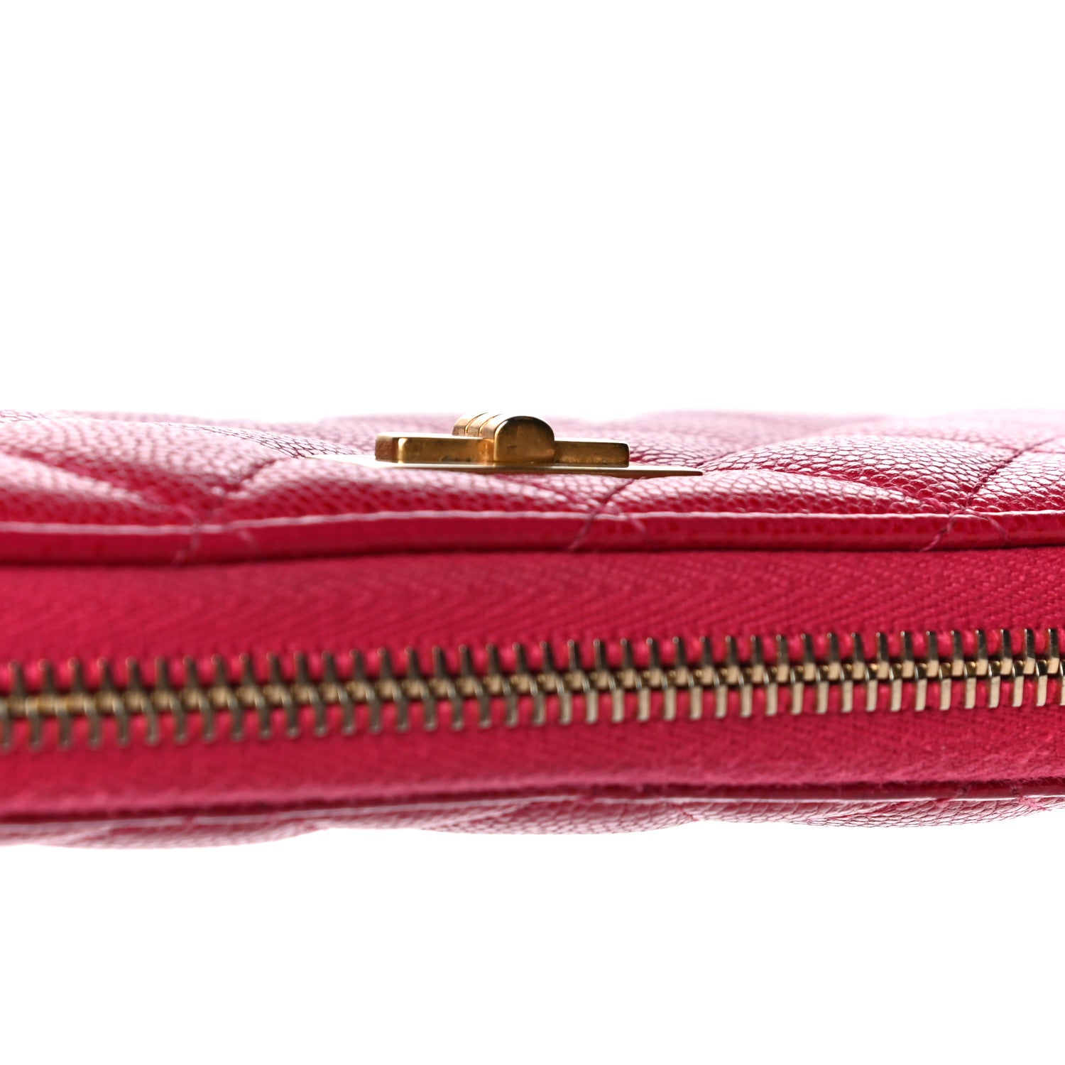Chanel Caviar Quilted Reissue Zip Around Wallet Pink 18 of 18