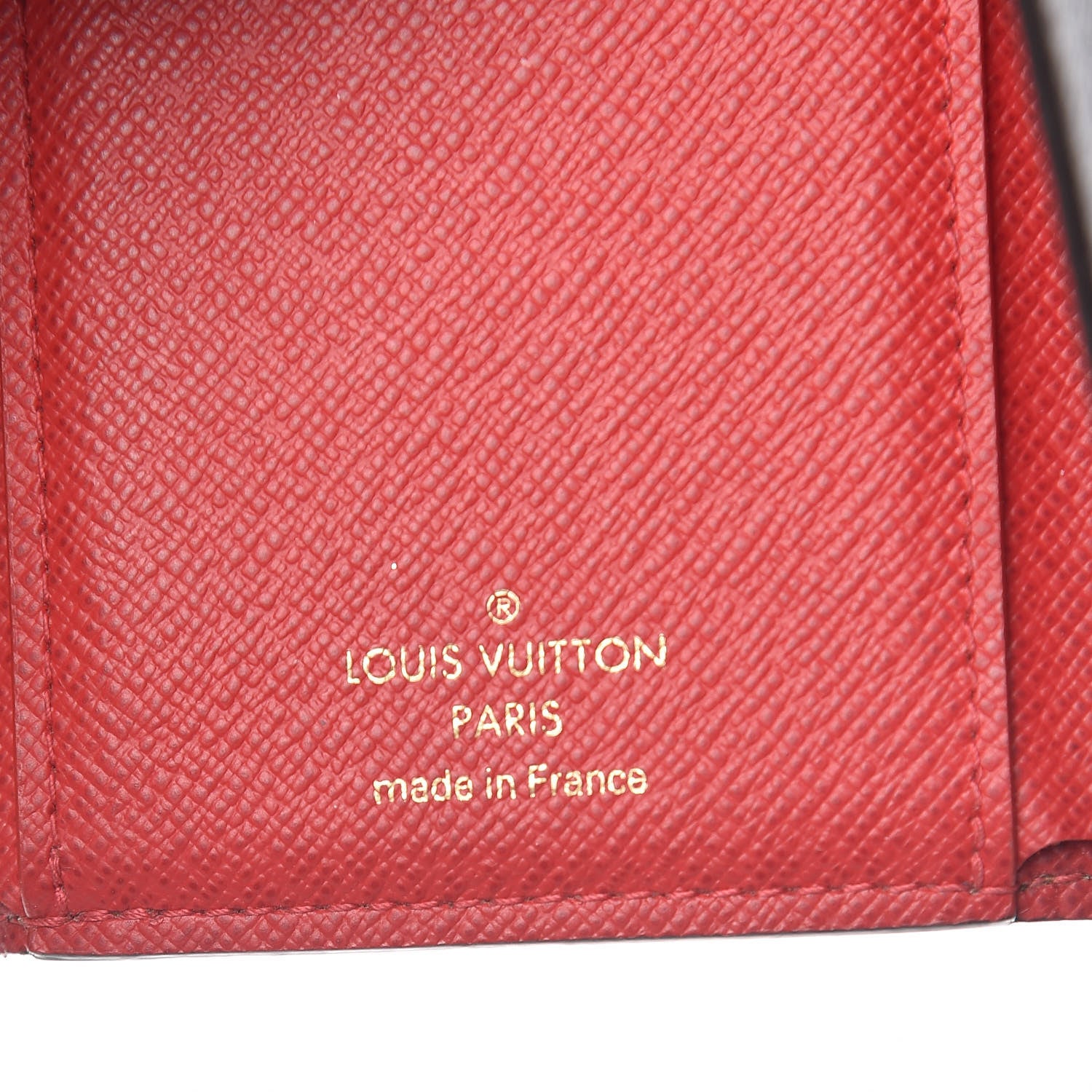 Louis Vuitton Damier Ebene Victorine Wallet Red 6 of 11