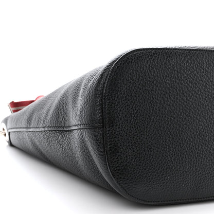 Prada Vitello Phenix Logo Hobo Black 10 of 11