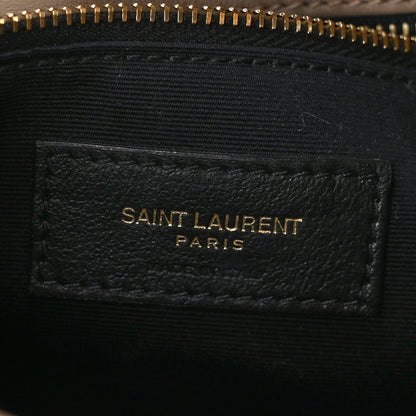 Saint Laurent Lambskin Matelasse Monogram Medium Niki Chain Satchel Light Taupe 6 of 9