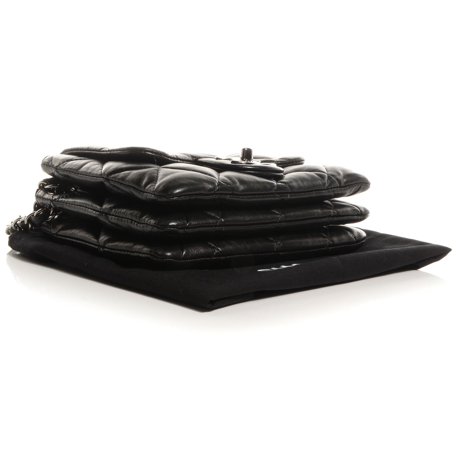 Lambskin Quilted Mini Chanel 3 Flap Black
