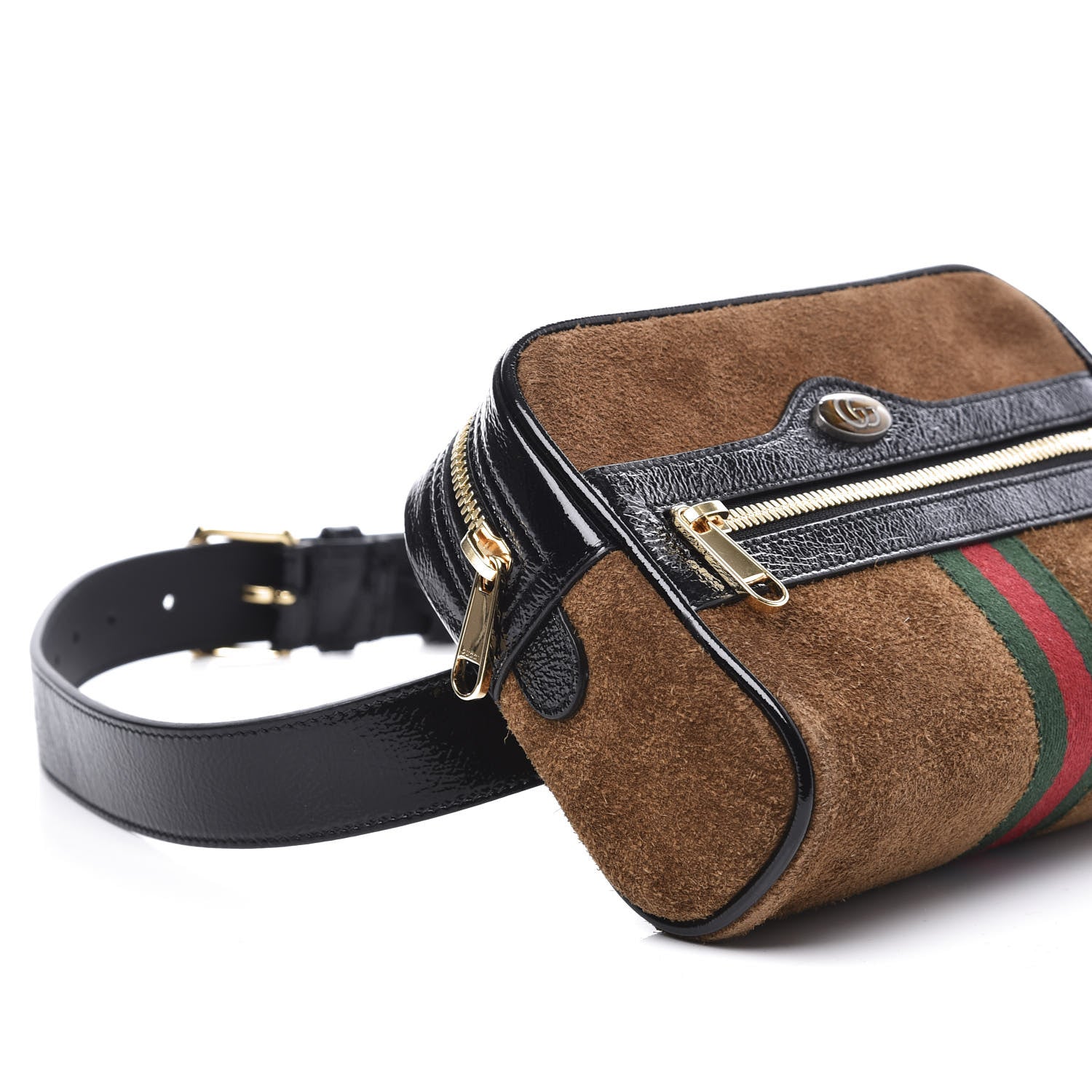 Gucci Suede Small Ophidia Belt Bag 85 34 Brown 5 of 9