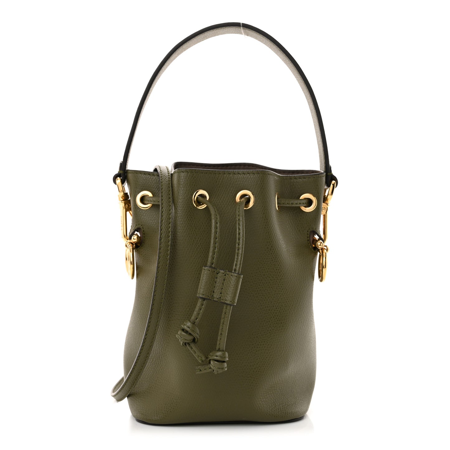 Vitello Cruise F is Fendi Mini Mon Tresor Bucket Bag Asparago