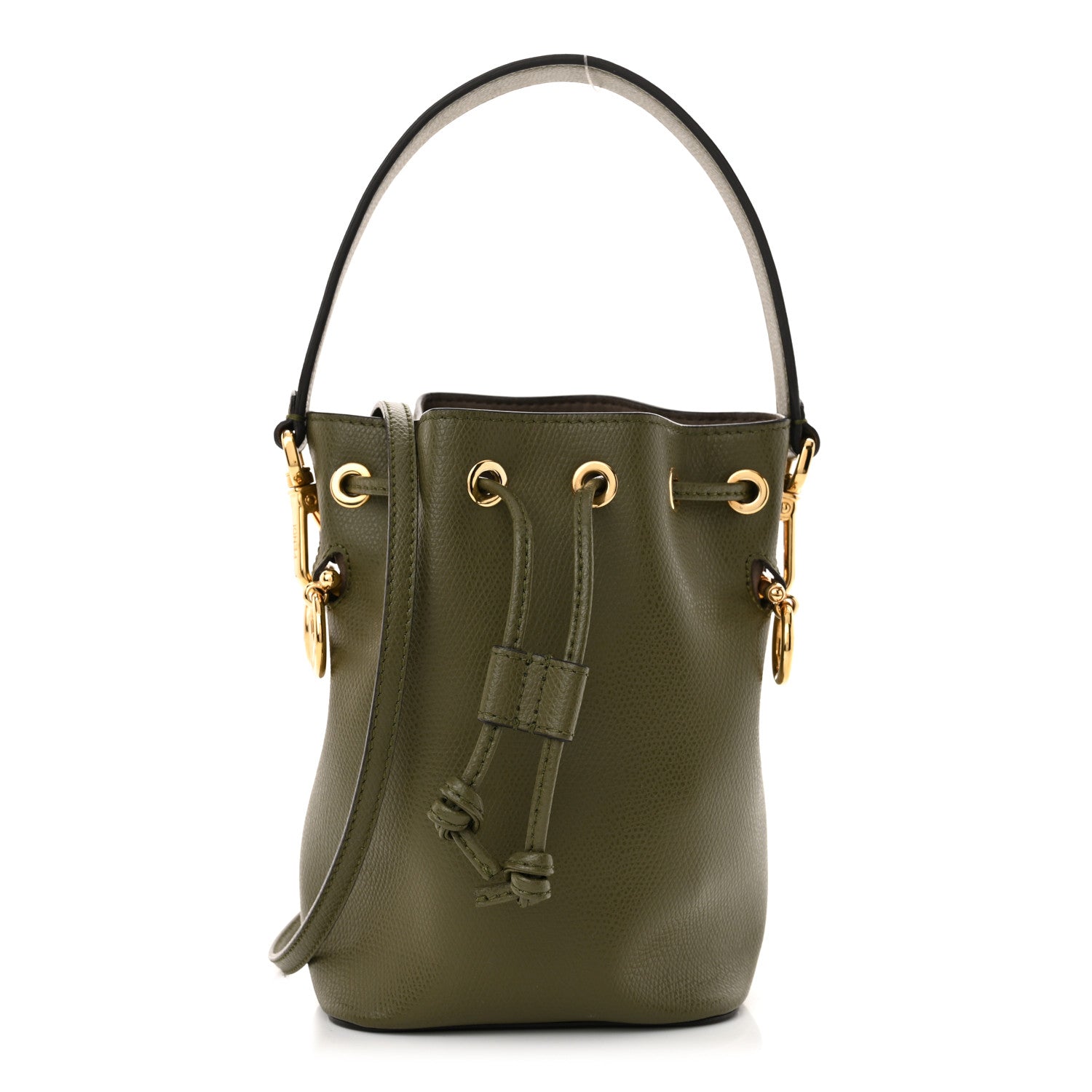 Fendi Vitello Cruise F is Fendi Mini Mon Tresor Bucket Bag Asparago 1 of 10
