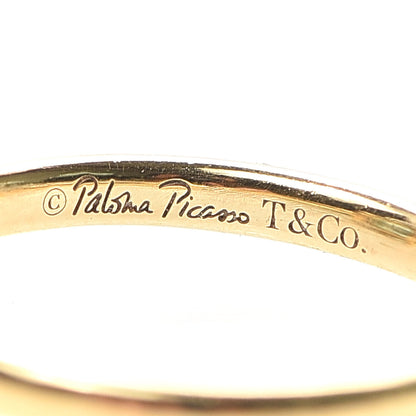 Tiffany 18K Yellow Gold Blue Topaz 7mm Paloma Picasso Sugar Stacks Ring 47 4.25 5 of 5