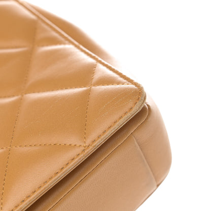 Chanel Lambskin Quilted Medium Diamond CC Flap Beige 11 of 13