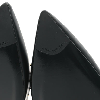 Louis Vuitton Monogram Studded Cherie Pumps 39 Black 7 of 9