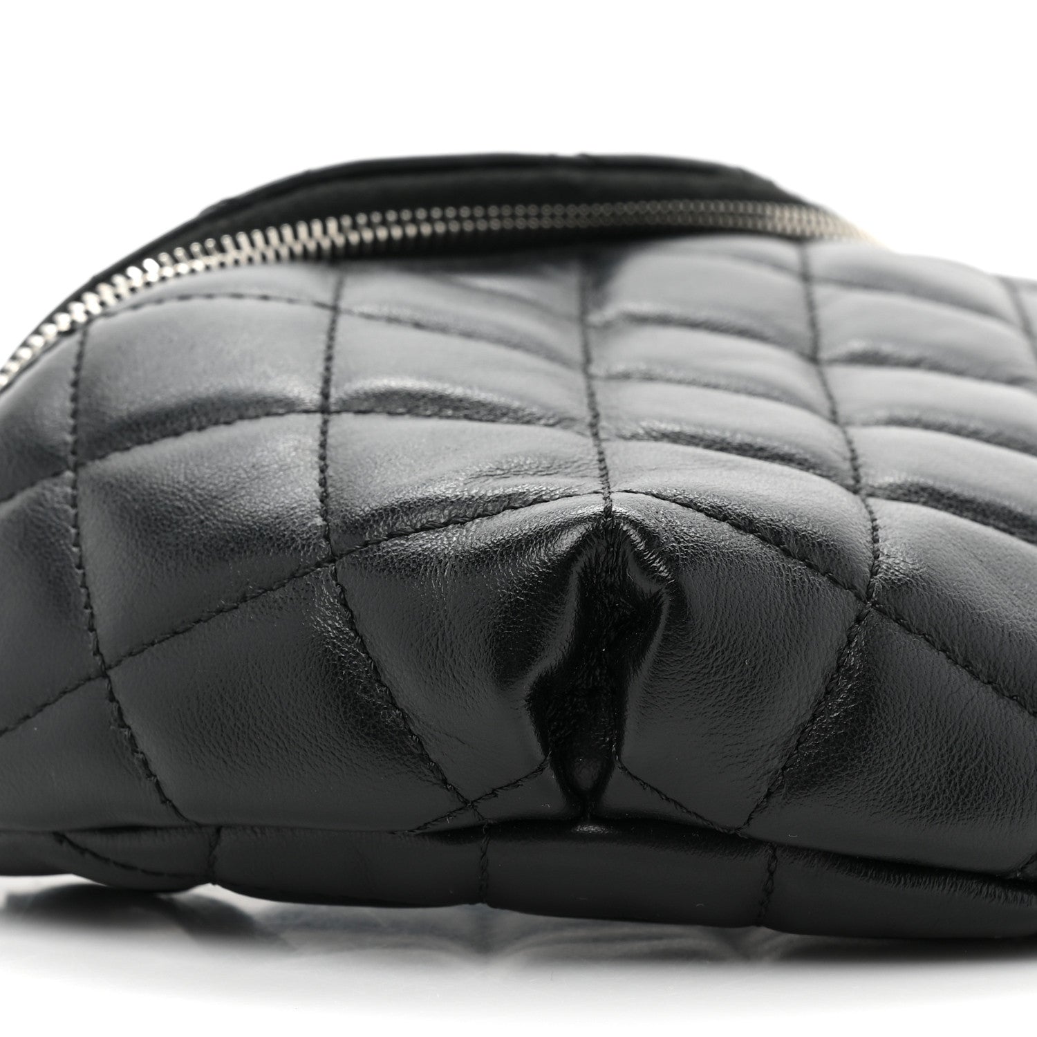 Chanel Lambskin Quilted Waist Belt Bag Black 9 of 11