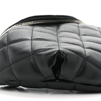 Chanel Lambskin Quilted Waist Belt Bag Black 9 of 11