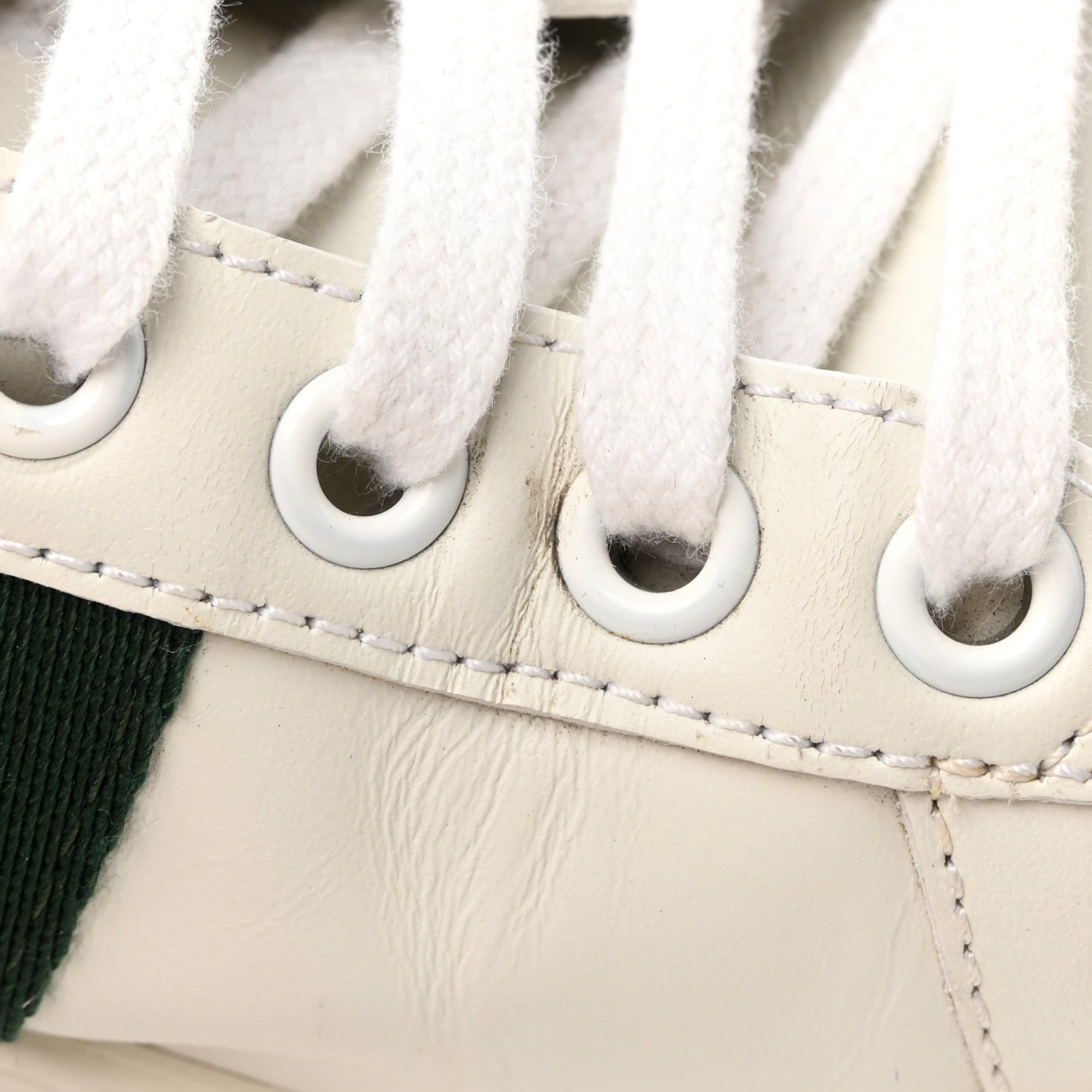 Gucci Calfskin Web Pearl Studded Womens Ace Sneakers 35 White 13 of 15