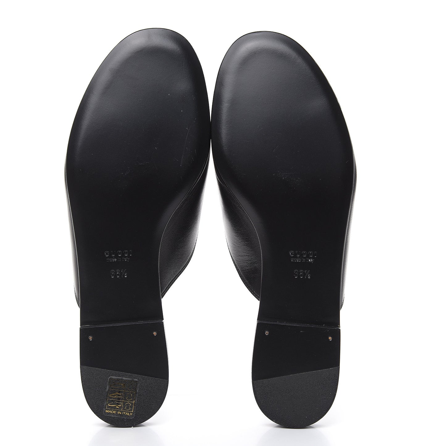 Malaga Kid Horsebit Slide Sandals 38.5 Black