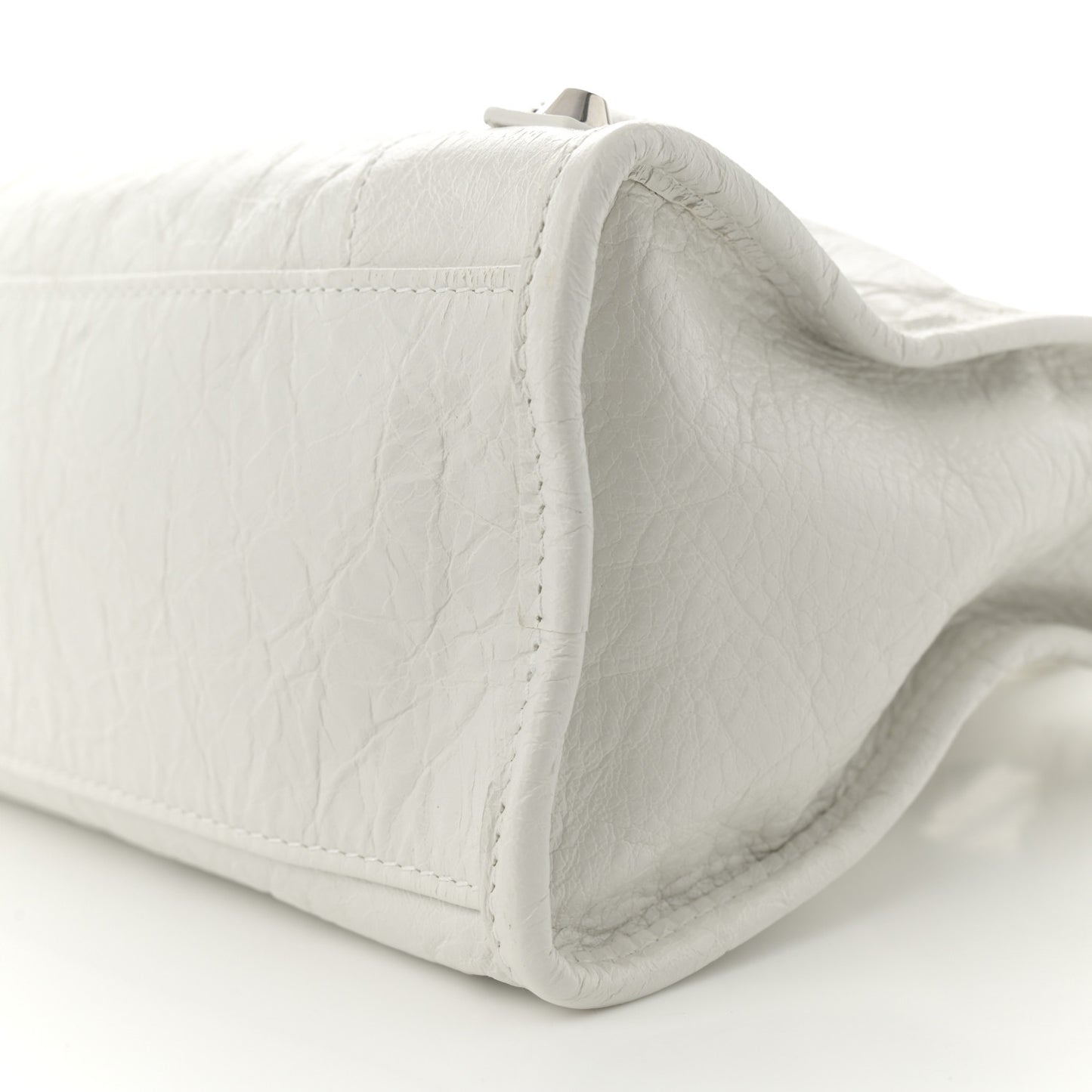 Agneau Arena Silver Hardware Small Le City Optic White