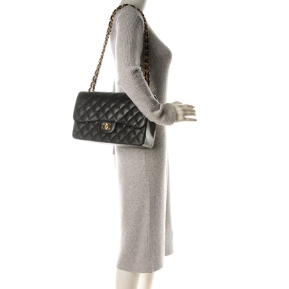 Chanel Caviar Quilted Jumbo Double Flap Black 2 of 8