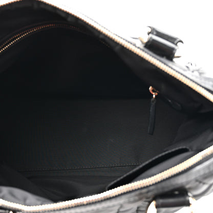 Christian Dior Lambskin Cannage Side Pocket Satchel Black 5 of 12