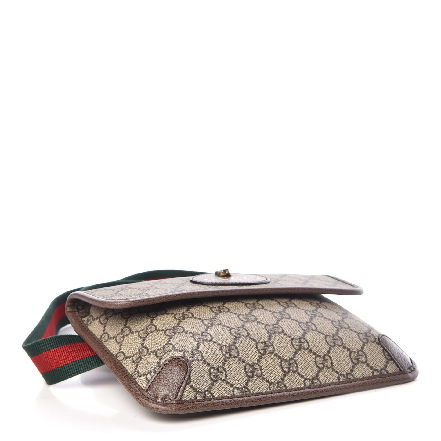 GG Supreme Monogram Neo Vintage Web Belt Bag Brown