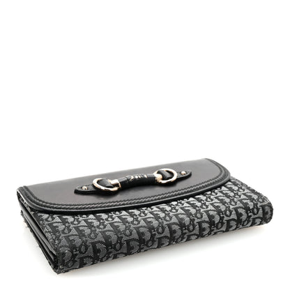 Christian Dior Monogram Horsebit Wallet Black 4 of 7