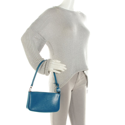 Louis Vuitton Epi Pochette Accessories NM Cyan 2 of 7