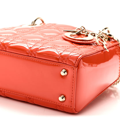 Christian Dior Patent Cannage Mini Lady Dior Orange 10 of 10