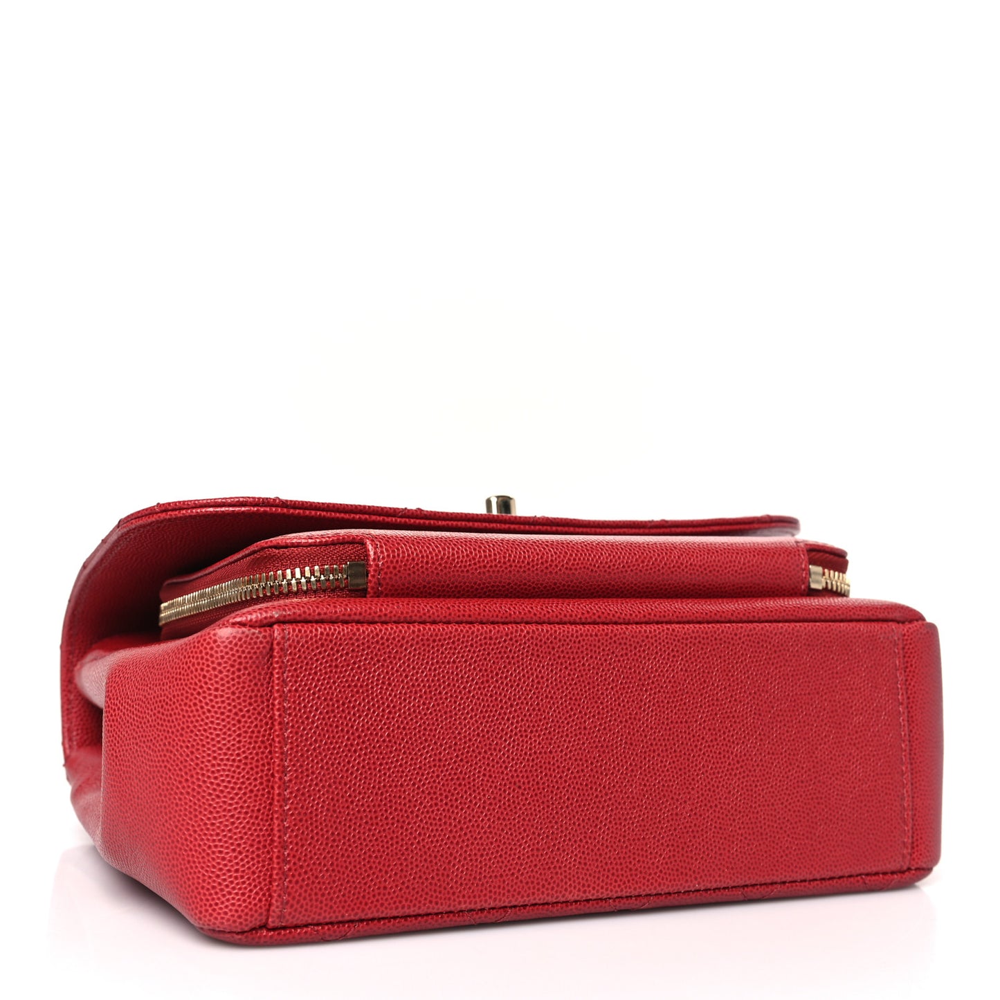 Caviar Quilted Medium Business Affinity Flap Red