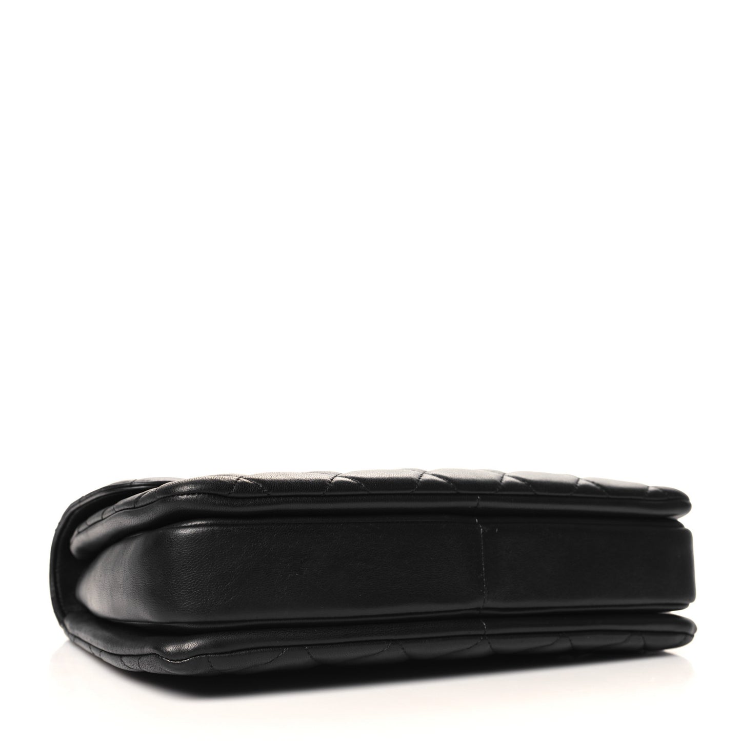 Lambskin Quilted Medium Trendy CC Flap Dual Handle Bag Black