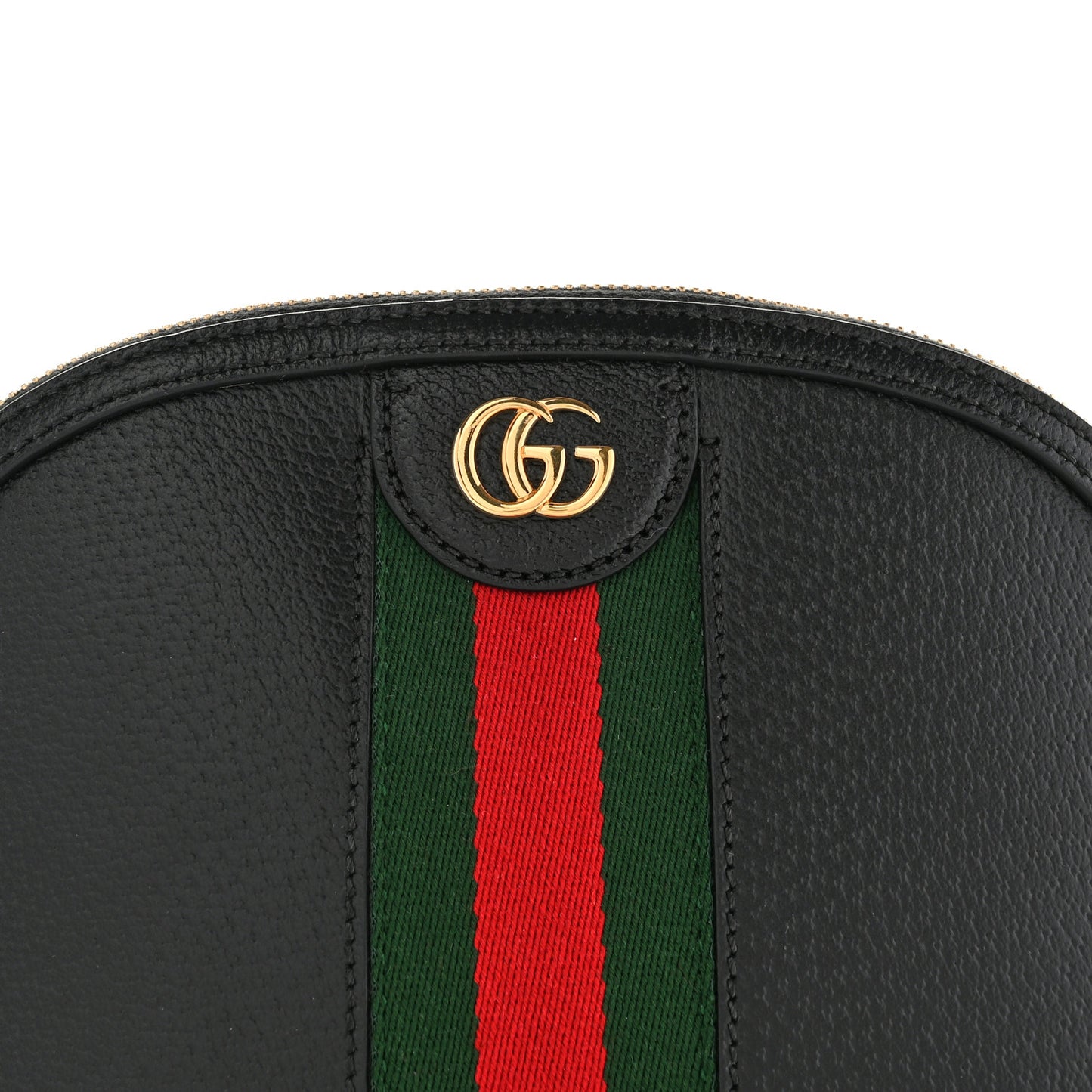 Calfskin GG Web Small Ophidia Dome Shoulder Bag Black