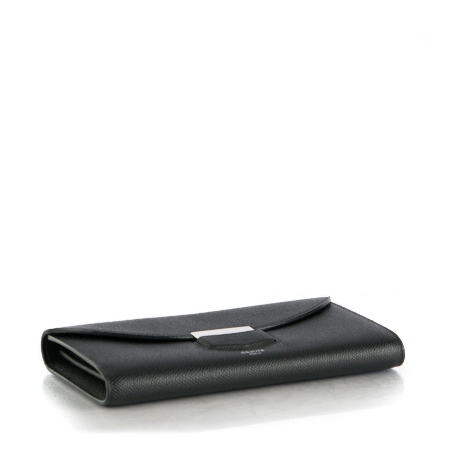 Celine Grained Calfskin Large Trotteur Multifunction Flap Wallet Black 4 of 8