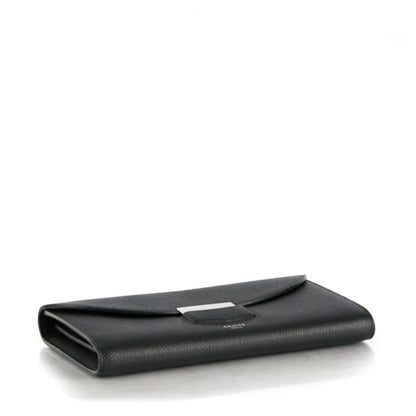 Celine Grained Calfskin Large Trotteur Multifunction Flap Wallet Black 4 of 8