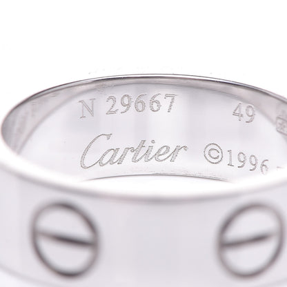 Cartier 18K White Gold 5.5mm LOVE Ring 49 4.75 4 of 5