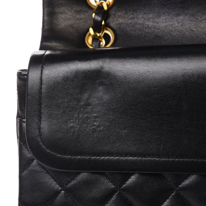 Chanel Lambskin Quilted Medium Double Flap Black 12 of 15