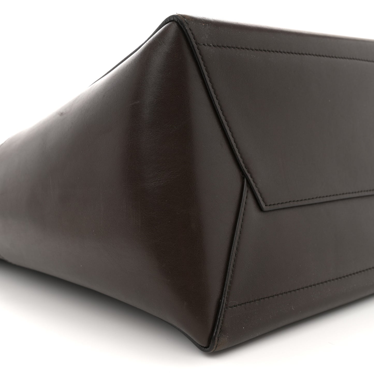 Supersoft Calfskin Sangle Bucket Bag Wood